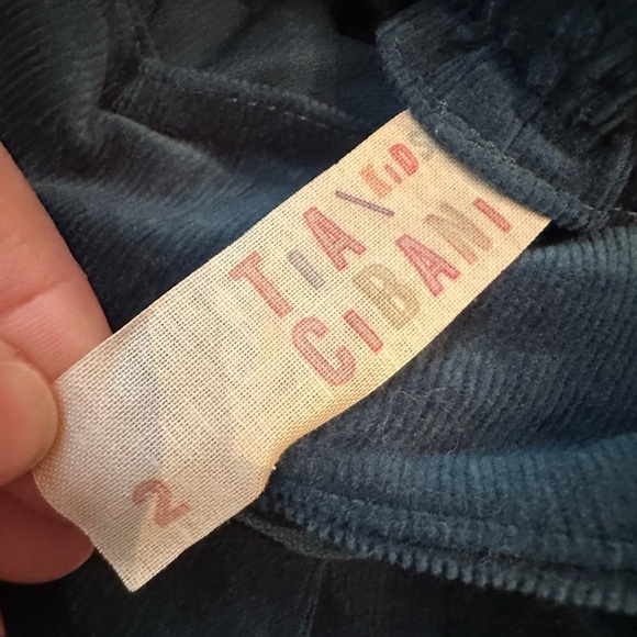 Tia Cibani Kids Corduroy Knee Shorts size 2 Teal - Picture 5 of 5